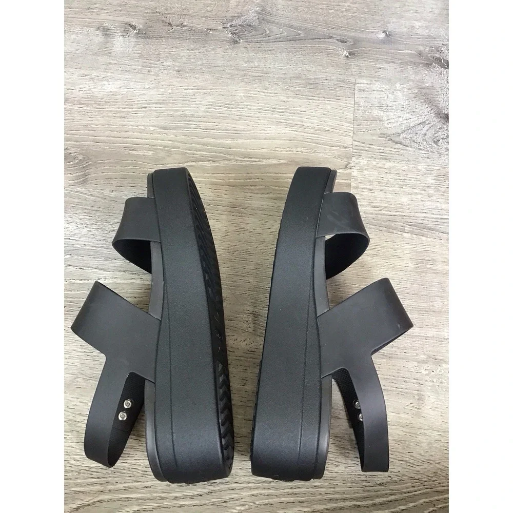 Crocs Brooklyn Low Wedge Women's Size 11 Sandals Black #206453